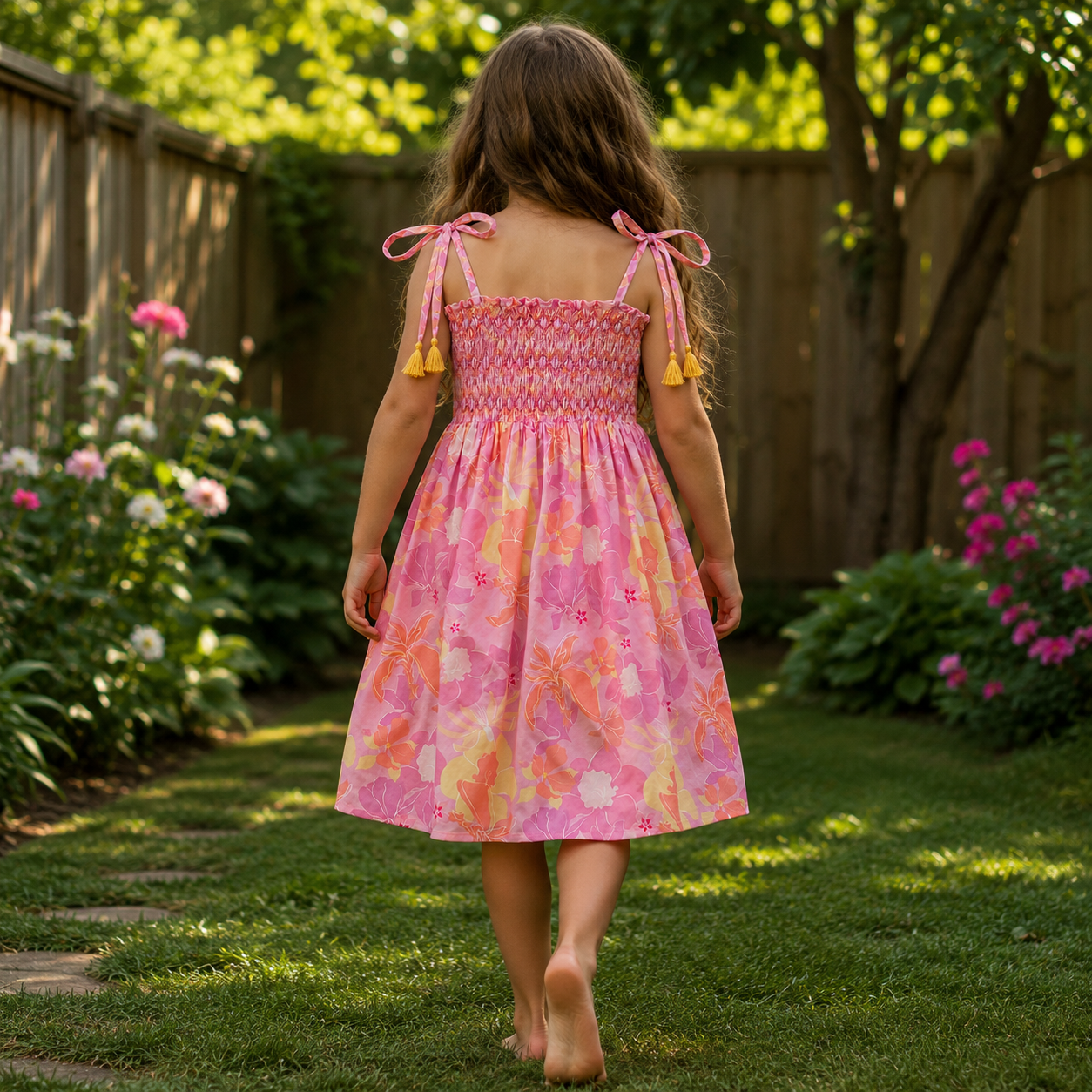 Regina Pink Flowers Dress