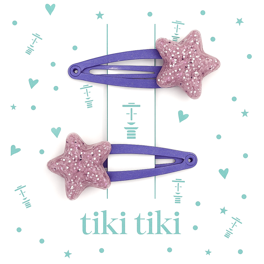 Twinkle Star Purple Clips