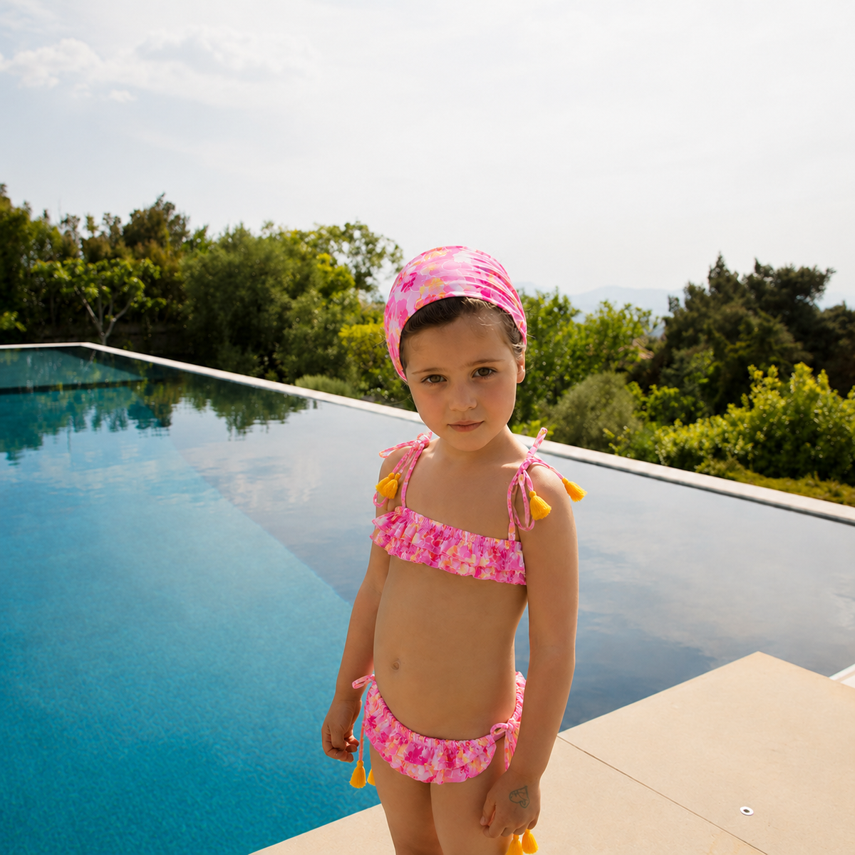 Lilian Pink Flowers Swimwear
