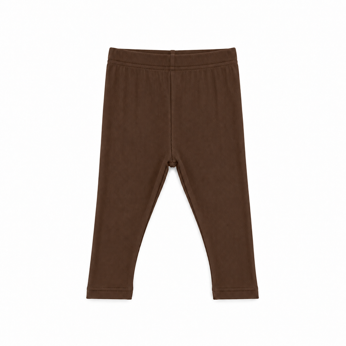 Iva Brown Ribbed Leggings