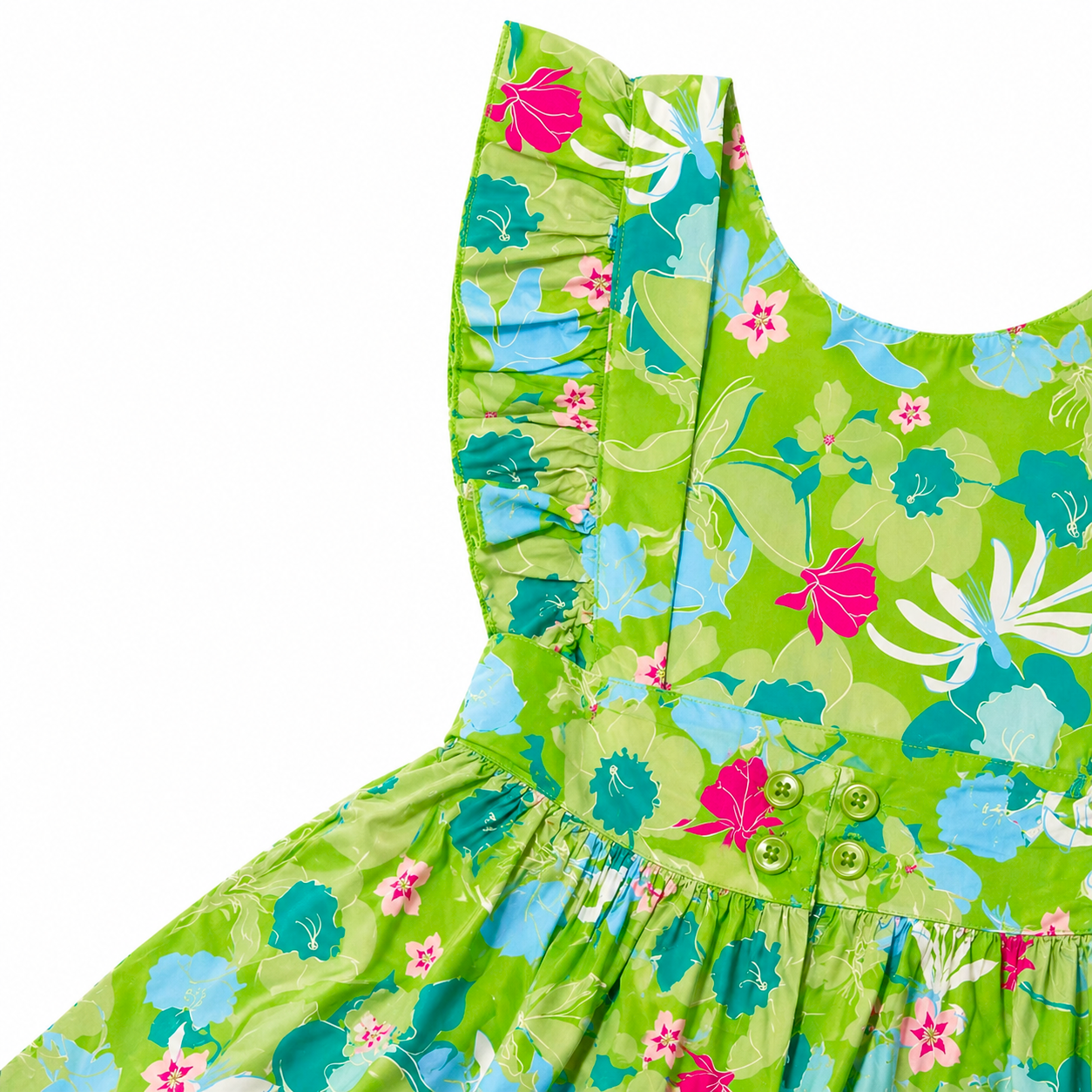 Mia Green Flowers Dress