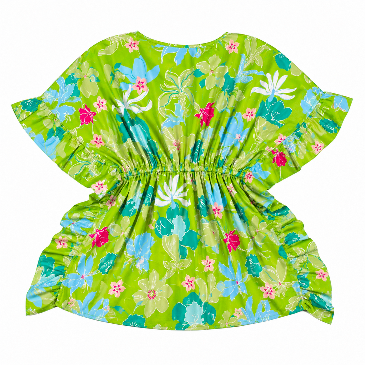 Adelina Green Flowers Tunic