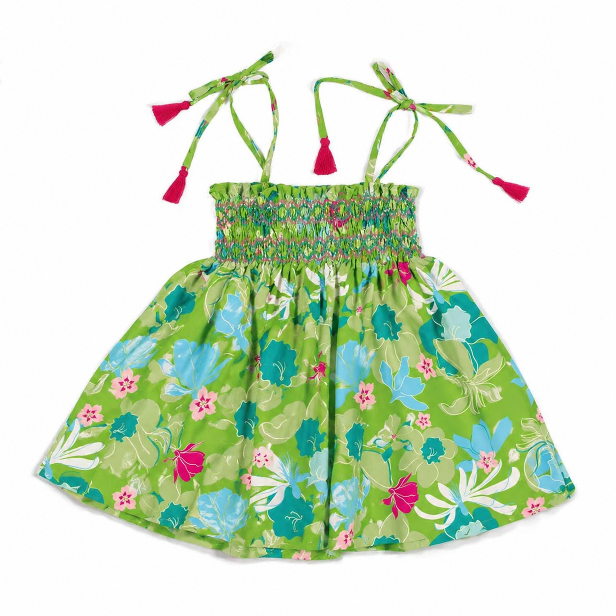 Regina Green Flowers Dress