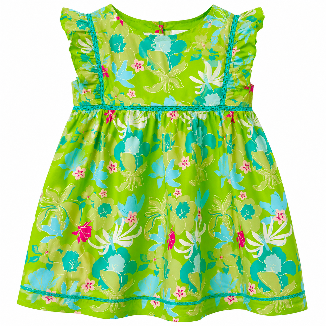 Ellie Green Flowers Dress