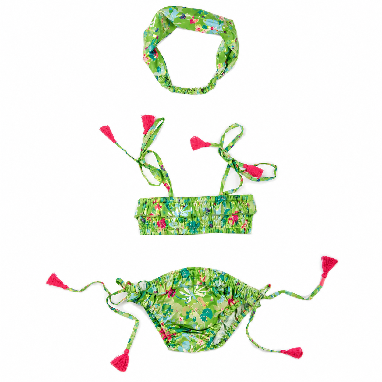 Lilian Green Flowers Swimwear