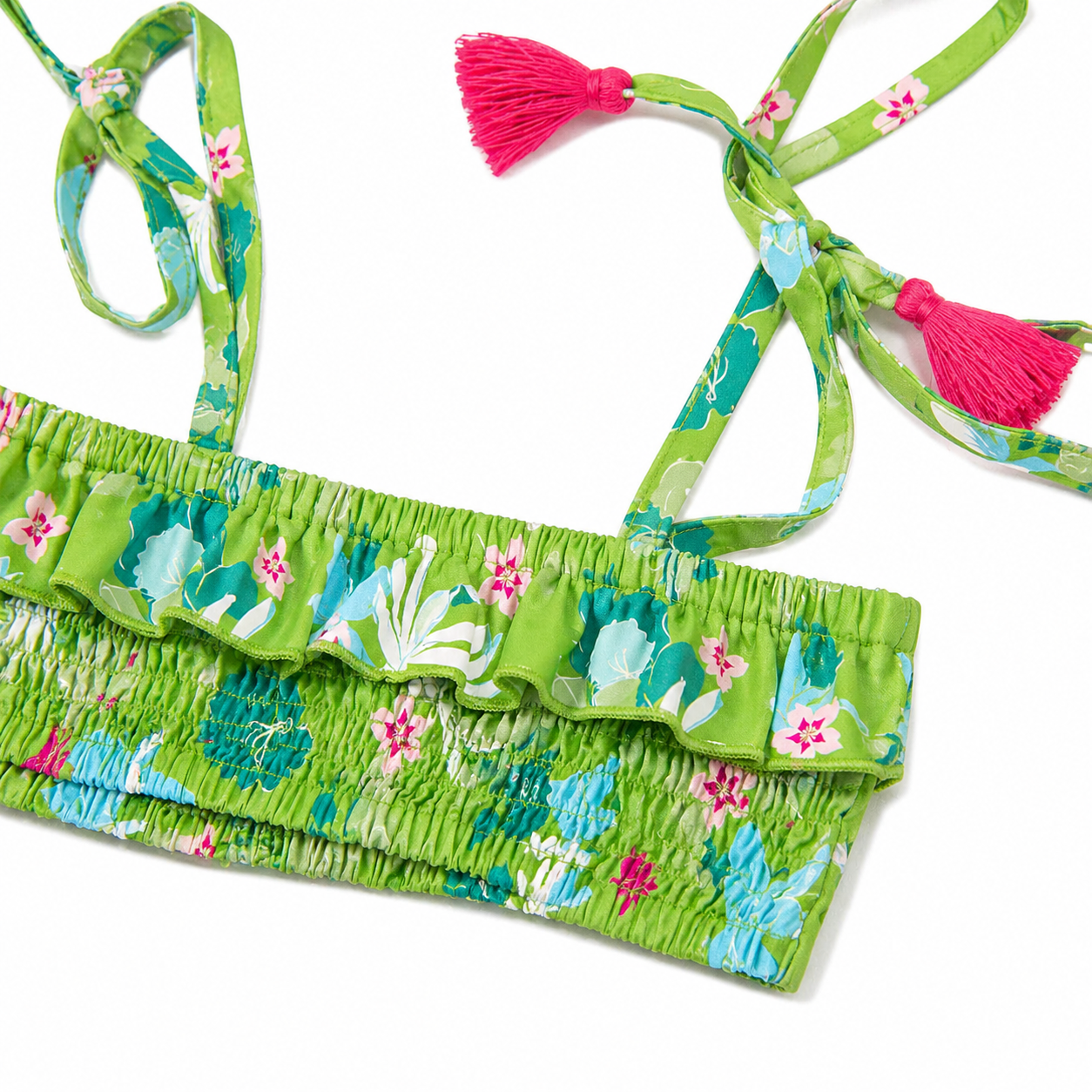 Lilian Green Flowers Swimwear