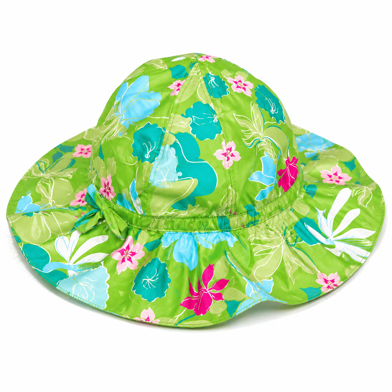 Kallista Green Flowers Hat