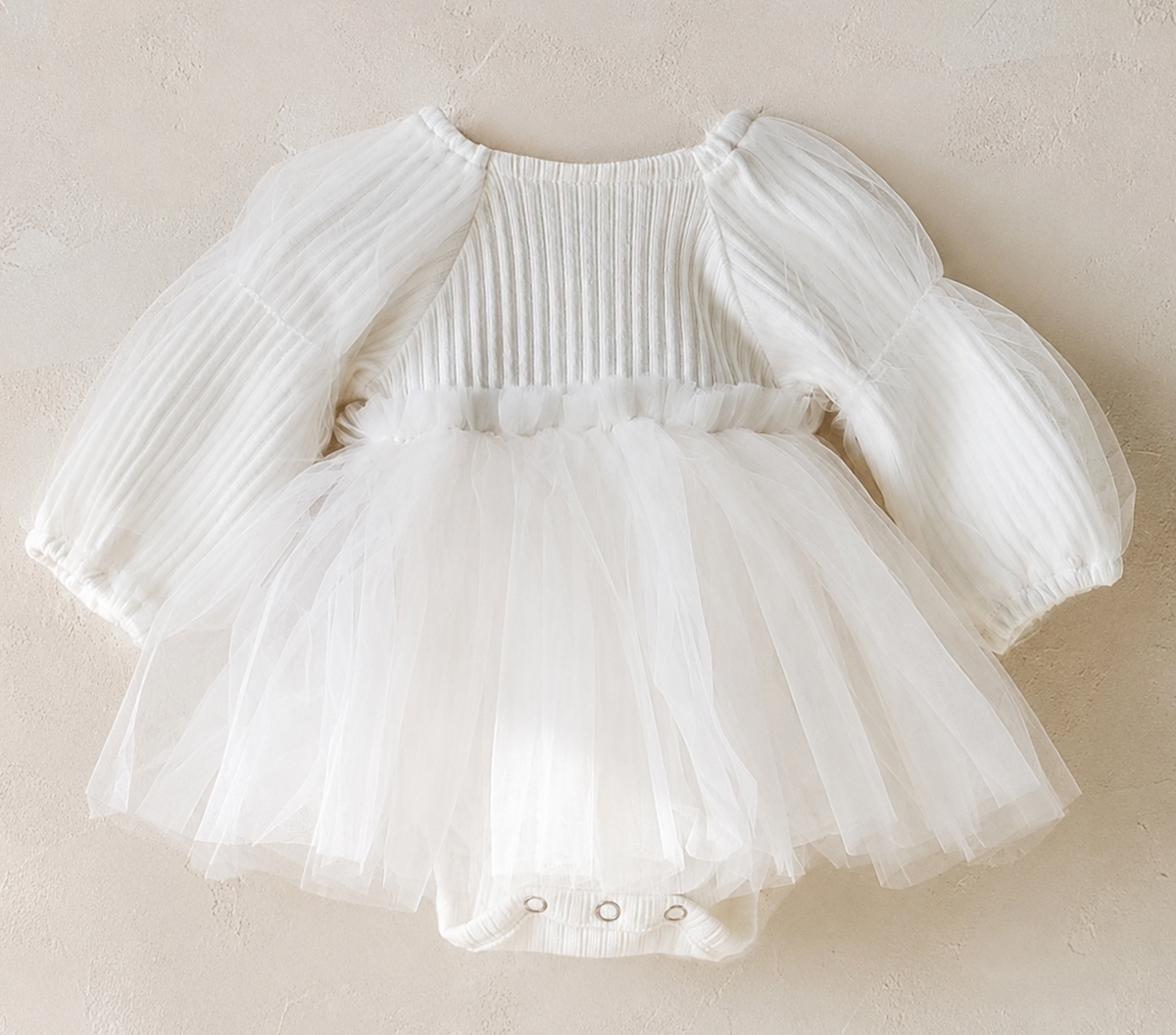 Elodie White Tulle Romper