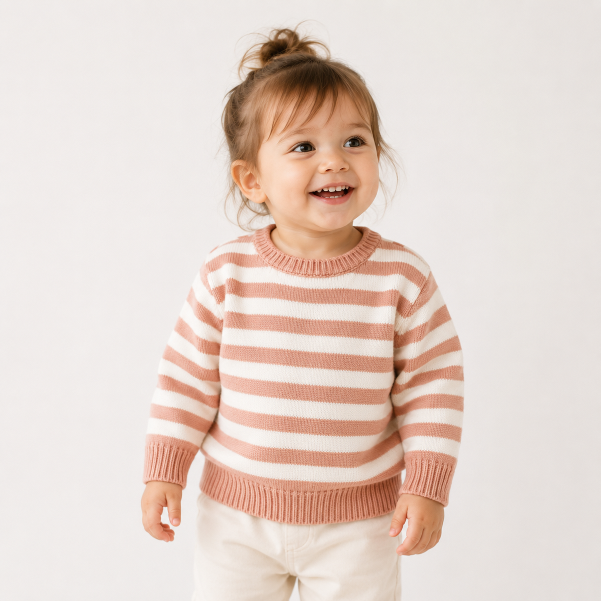 Nate Peach Stripe Sweater