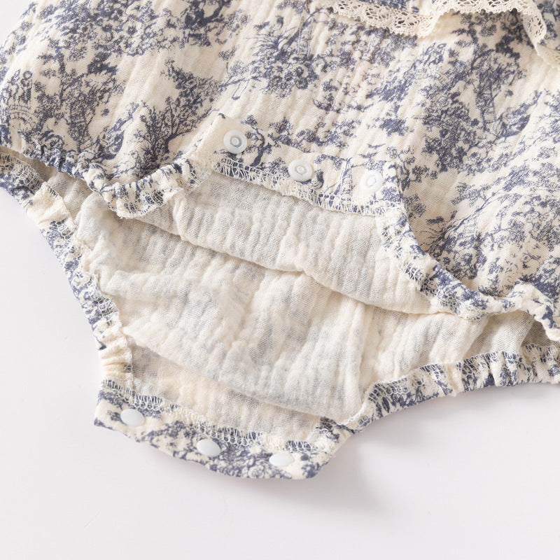 Amelia Dusty Blue Romper