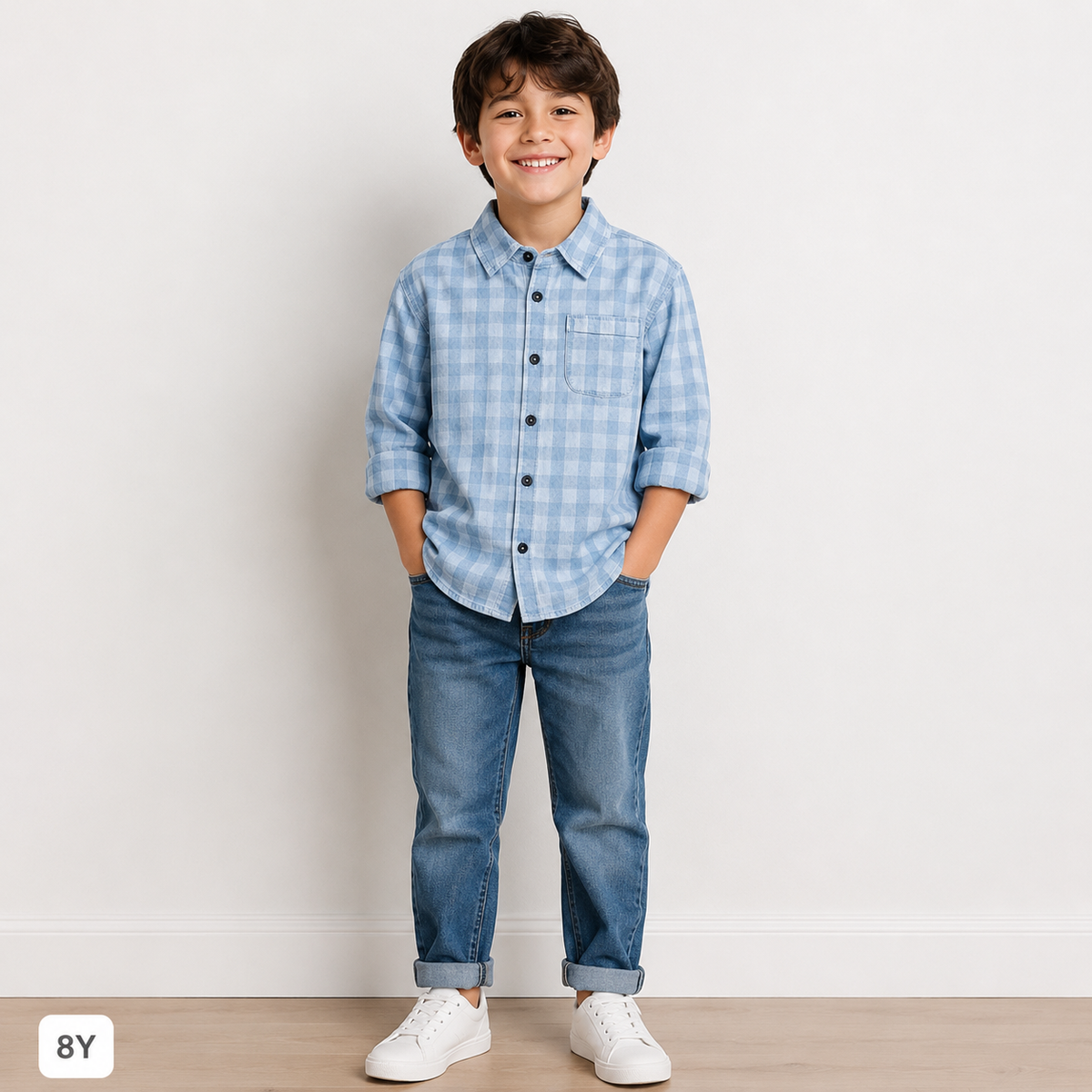 Nico Sky Gingham Shirt