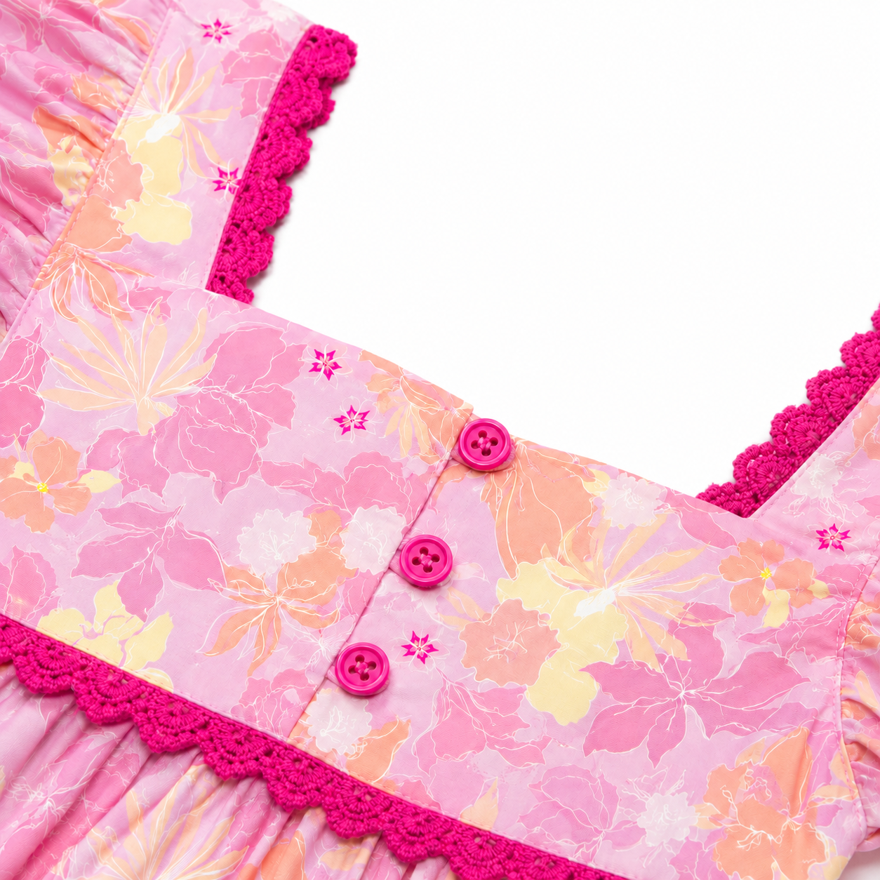 Lara Pink Flowers Romper
