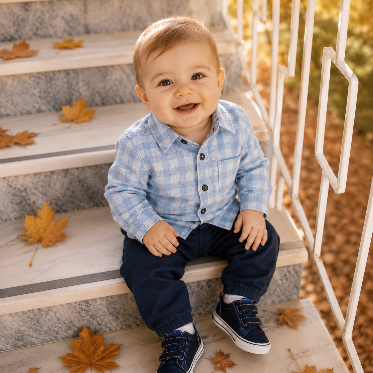 Nico Sky Gingham Shirt