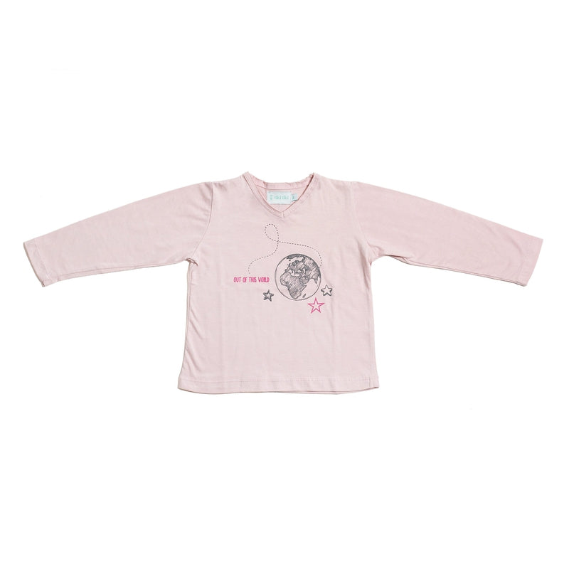 Παιδική μπλούζα με στάμπα - ροζ