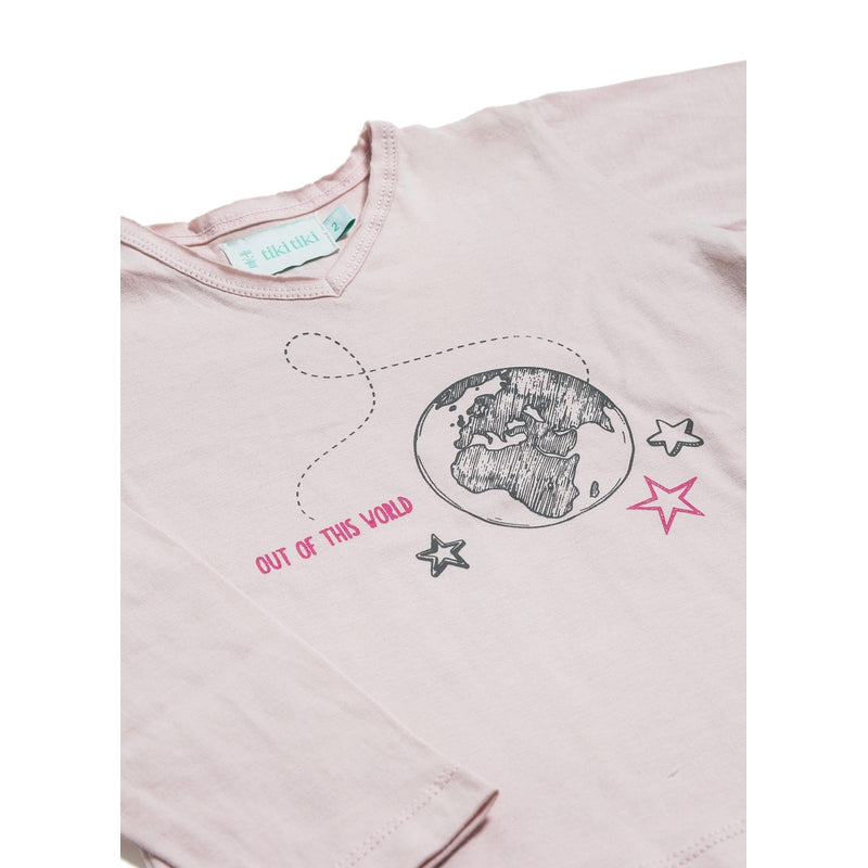 Παιδική μπλούζα με στάμπα - ροζ