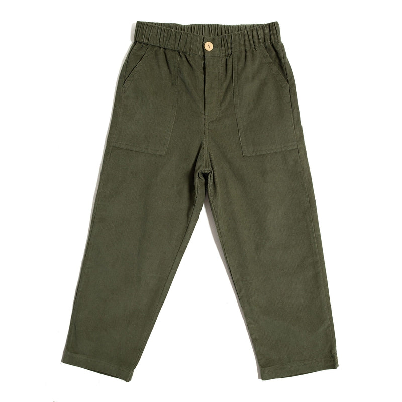 Παιδικό παντελόνι για αγόρι σκούρο πράσινο - Rody