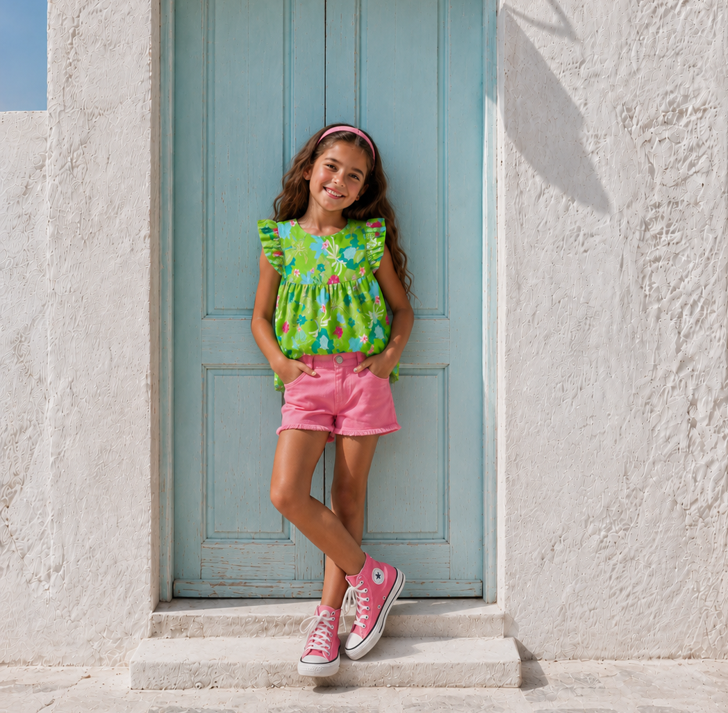 Jane Green Flowers Top