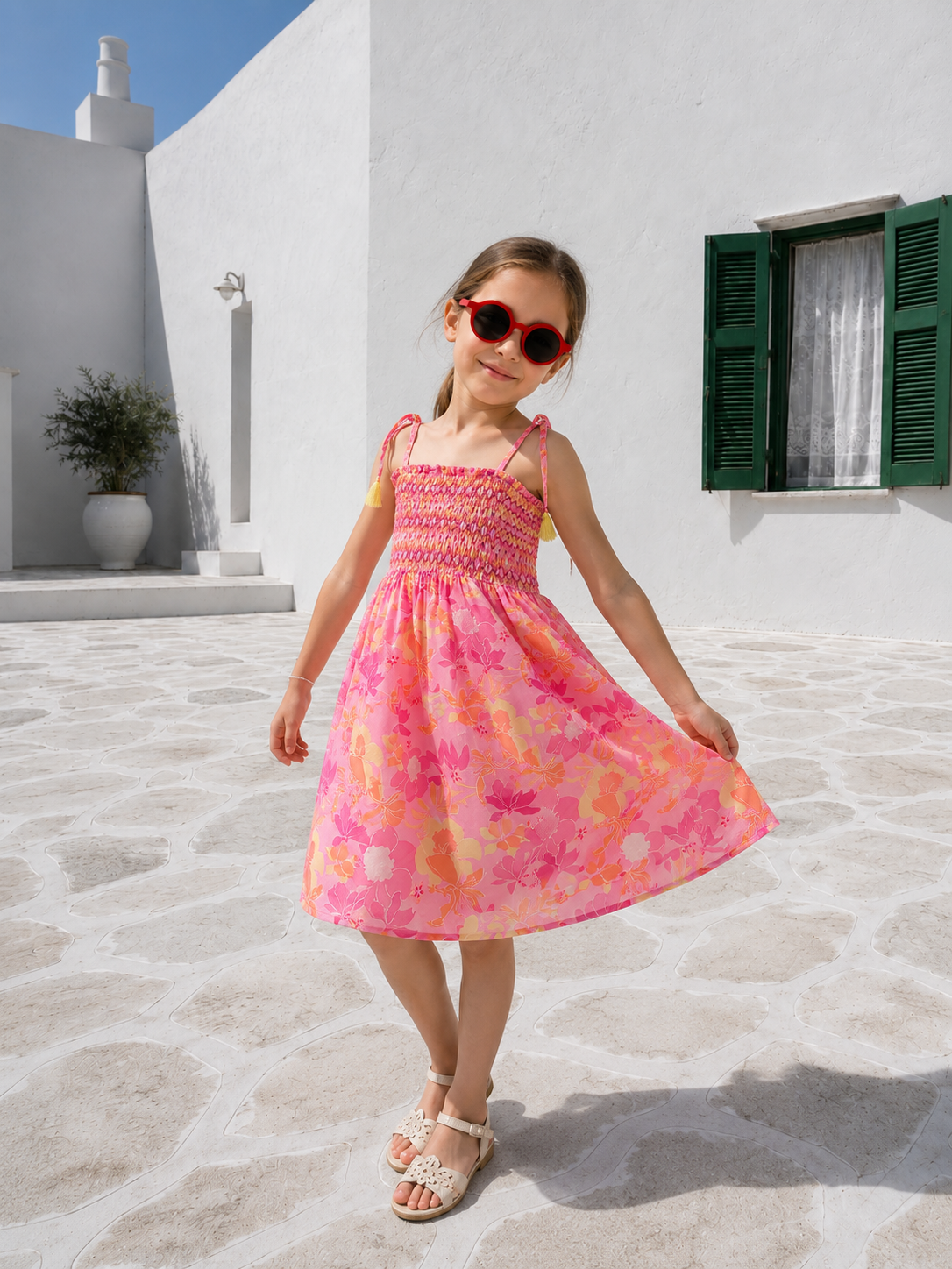 Regina Pink Flowers Dress