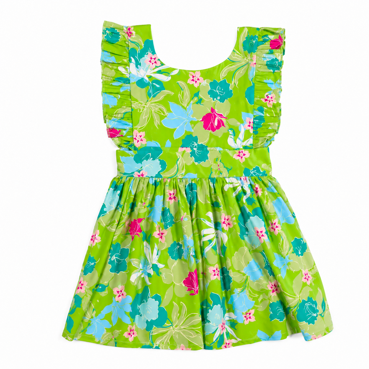 Mia Green Flowers Dress