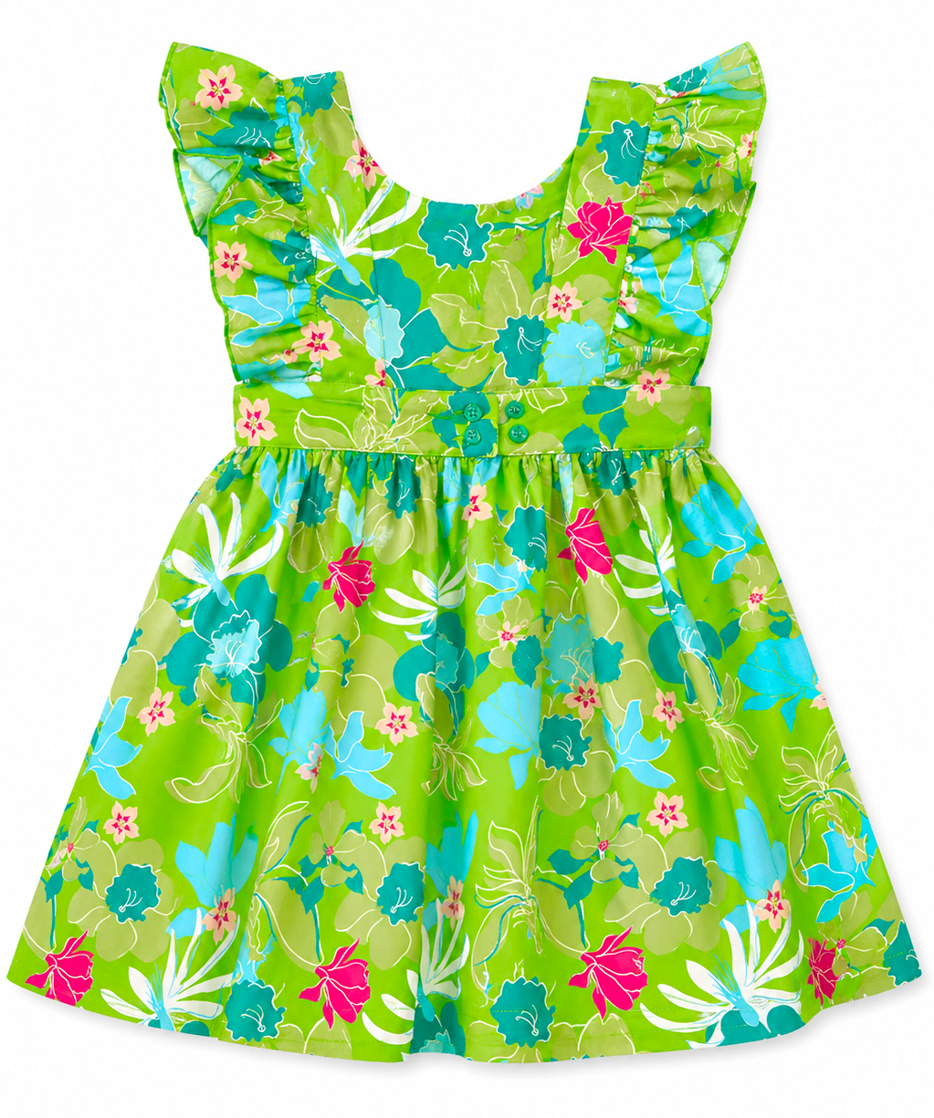 Mia Green Flowers Dress