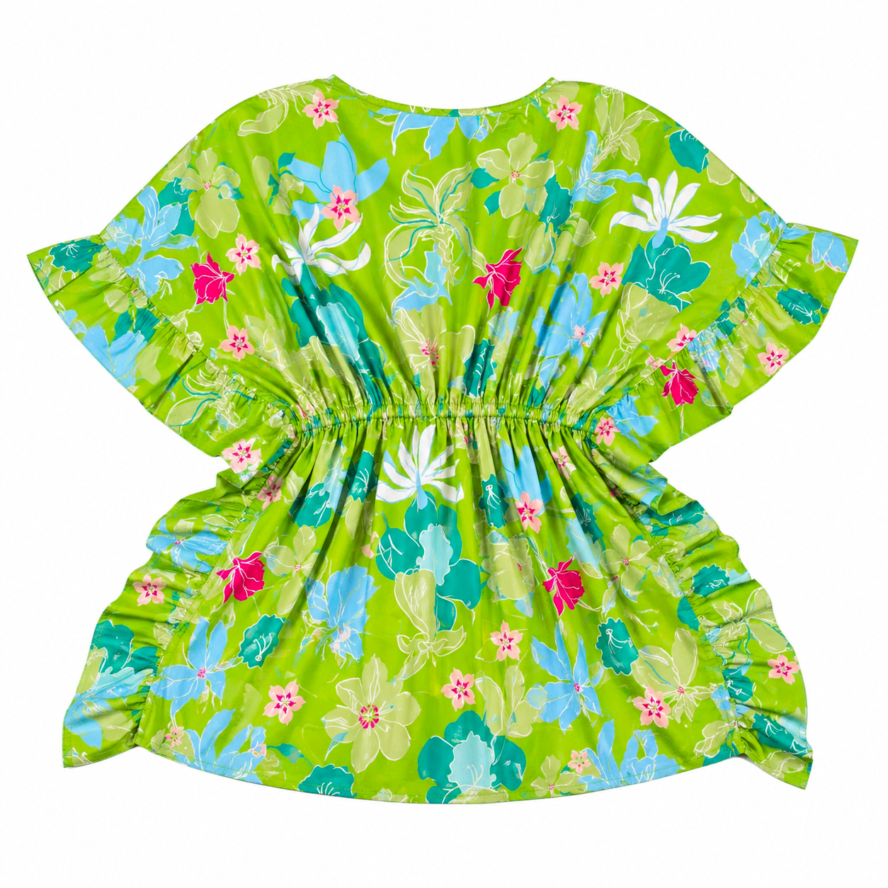 Adelina Green Flowers Tunic