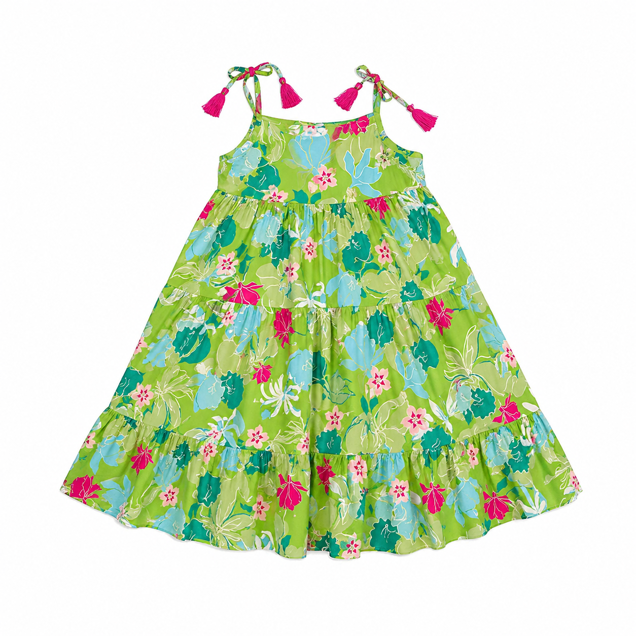 Effie Green Flowers Dress
