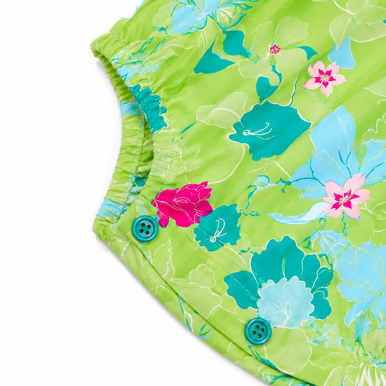 Lara Green Flowers Romper
