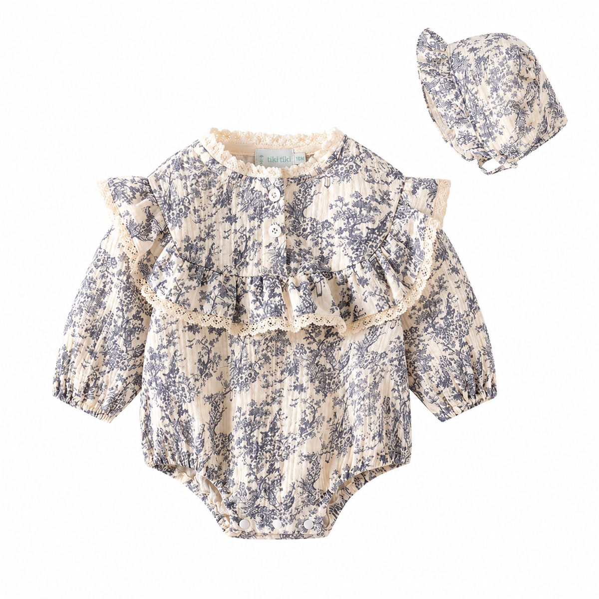 Amelia Dusty Blue Romper