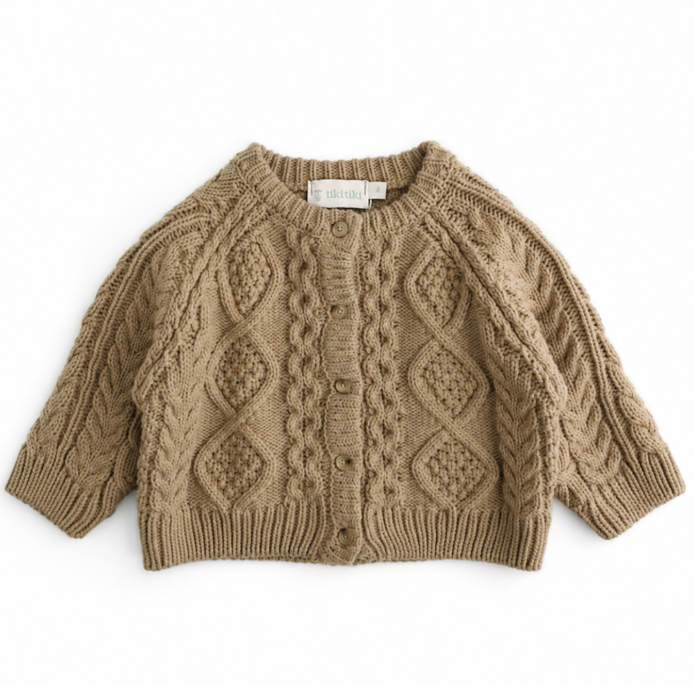 Mateo Camel Knit Cardigan