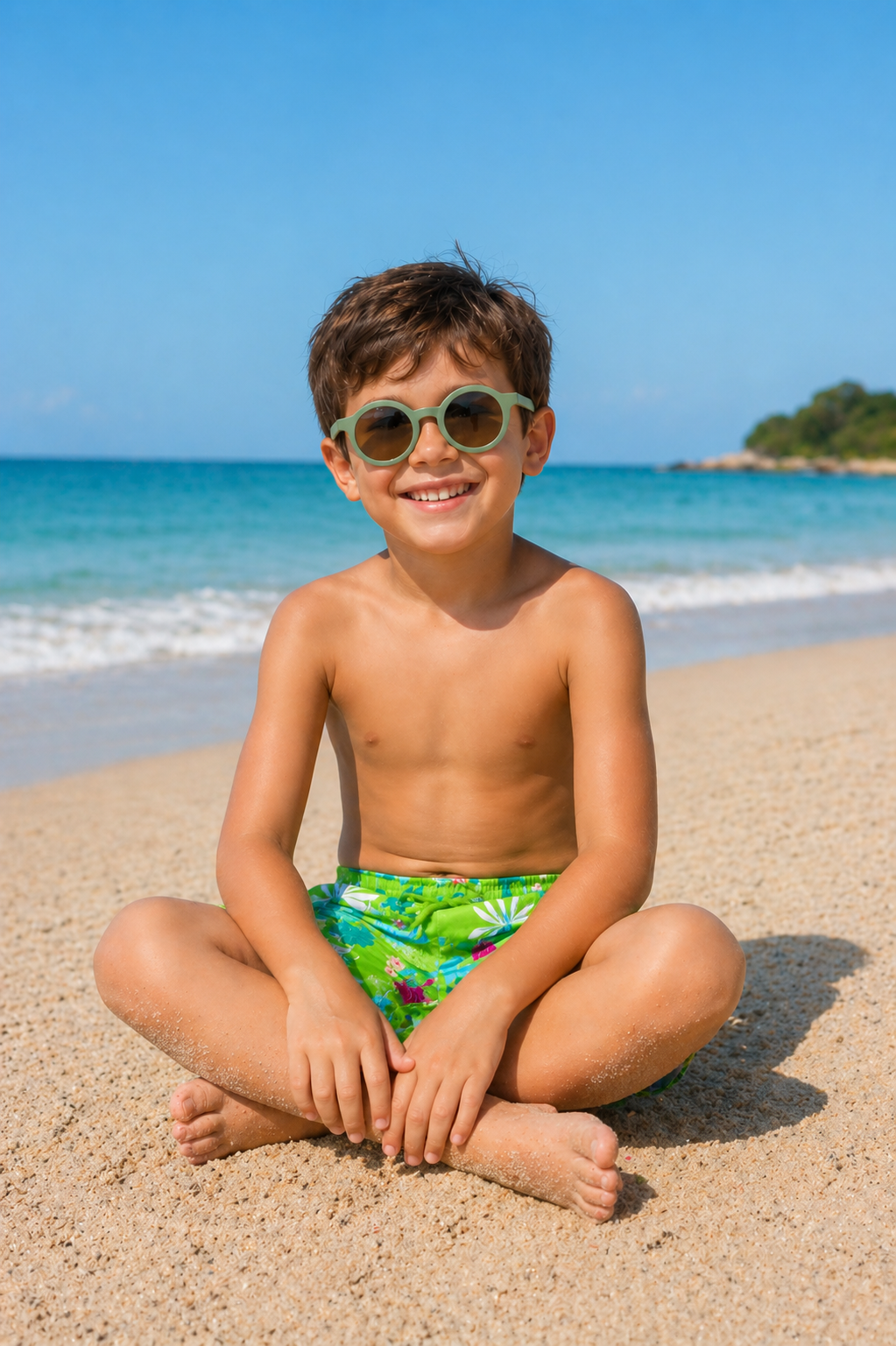 Villo Green Flowers Swimwear