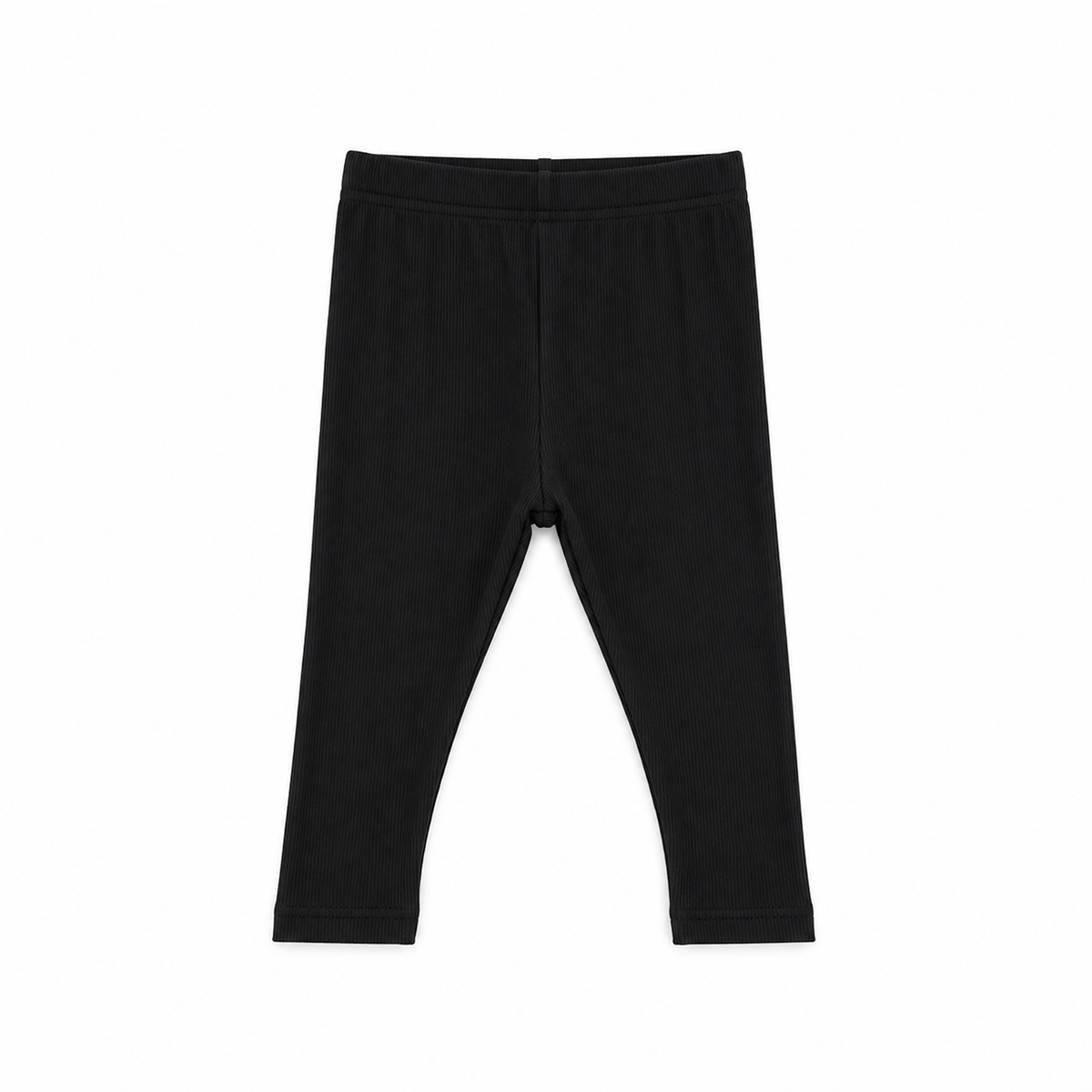 Iva Black Ribbed Leggings