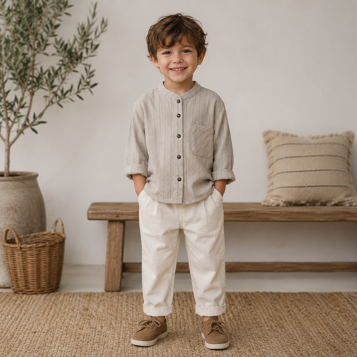 Nico Sand Pinstripe Shirt