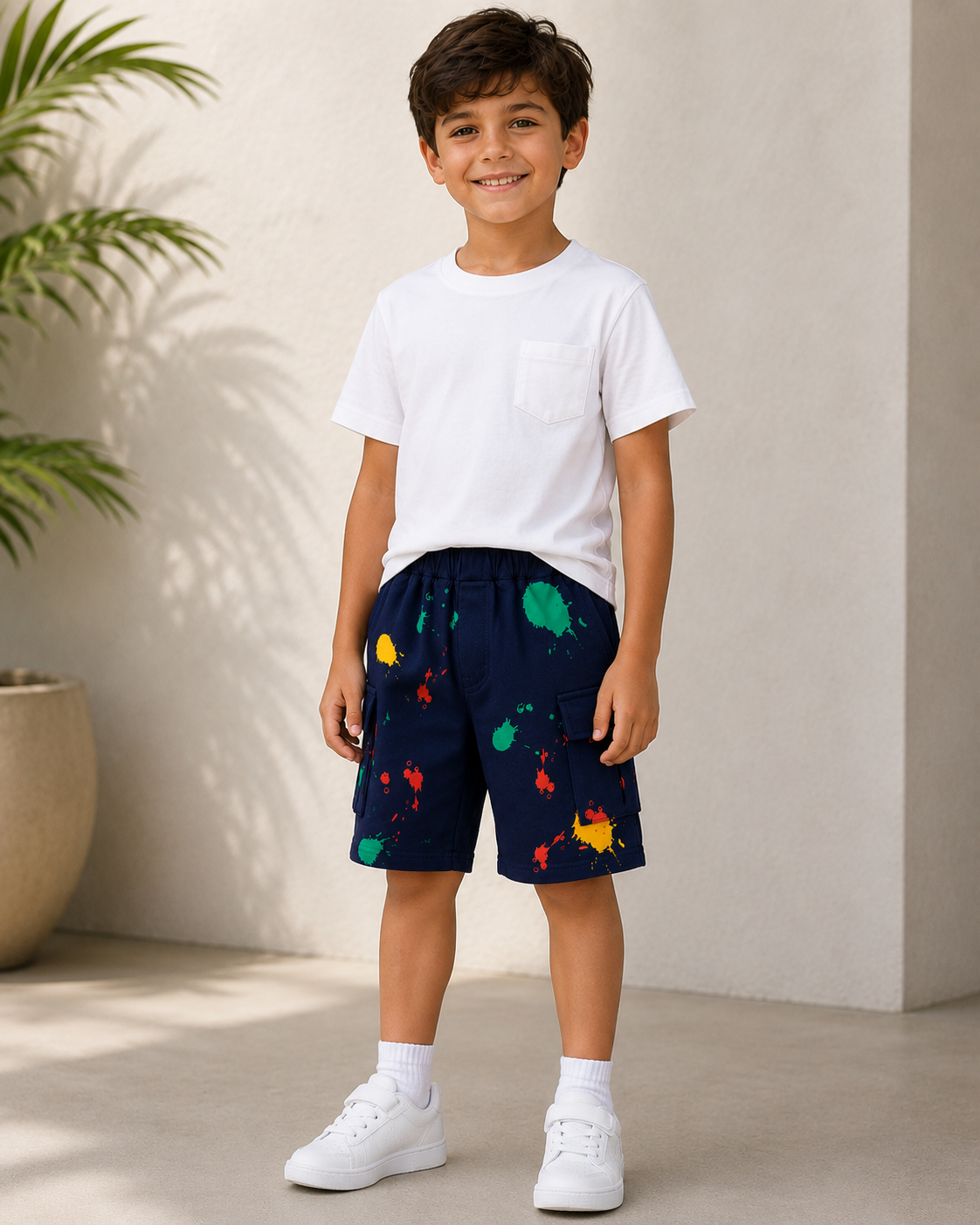 Zak Navy Colourful Shorts