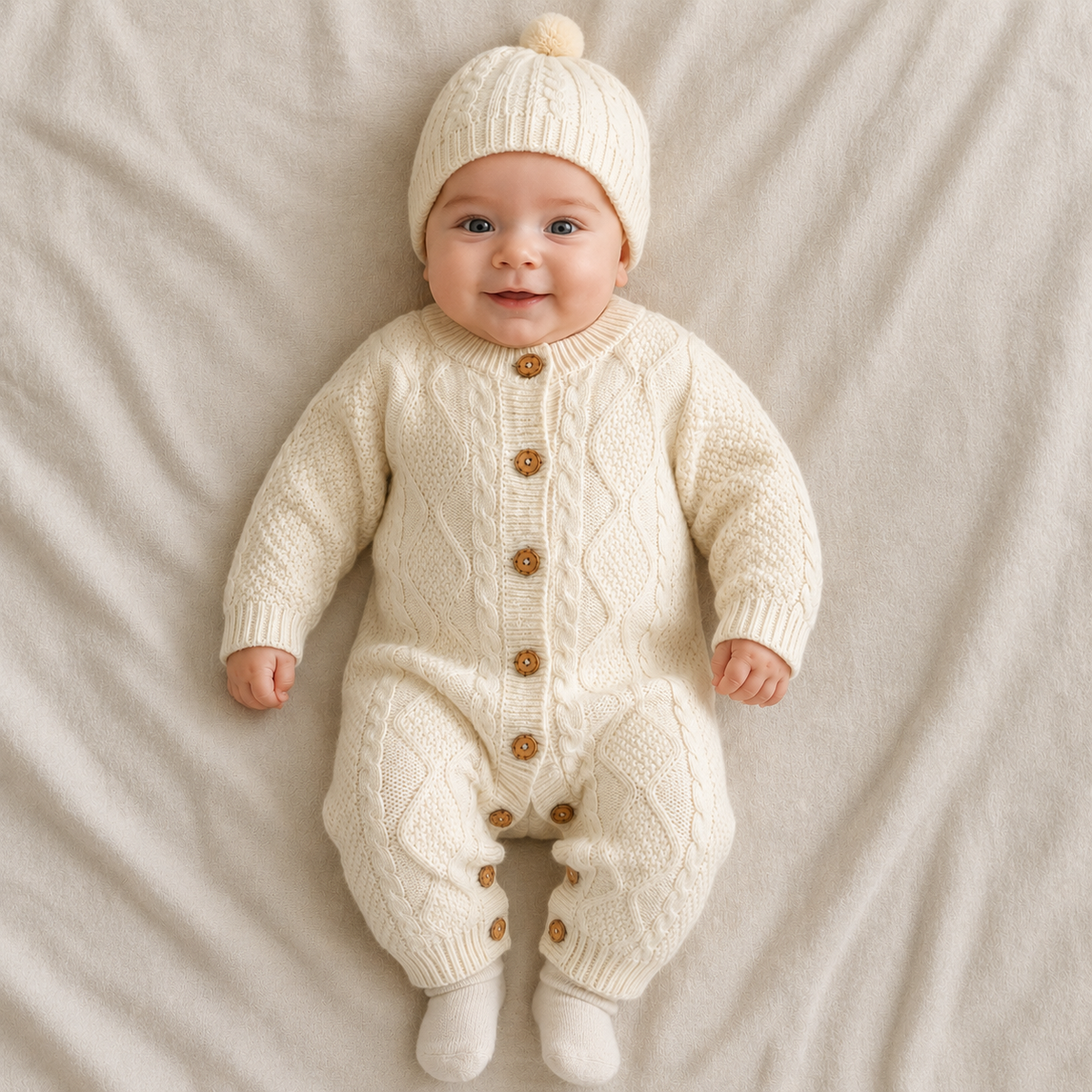 Herny Cream Romper