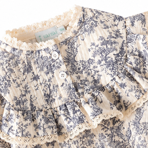 Amelia Dusty Blue Romper