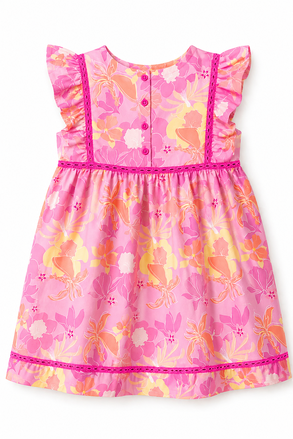 Ellie Pink Flowers Dress