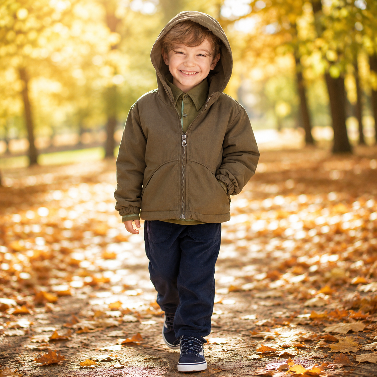 Luca Olive Hooded Jacket