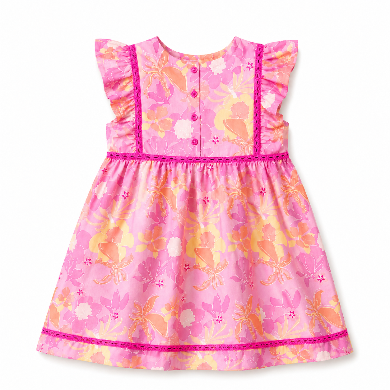 Ellie Pink Flowers Dress