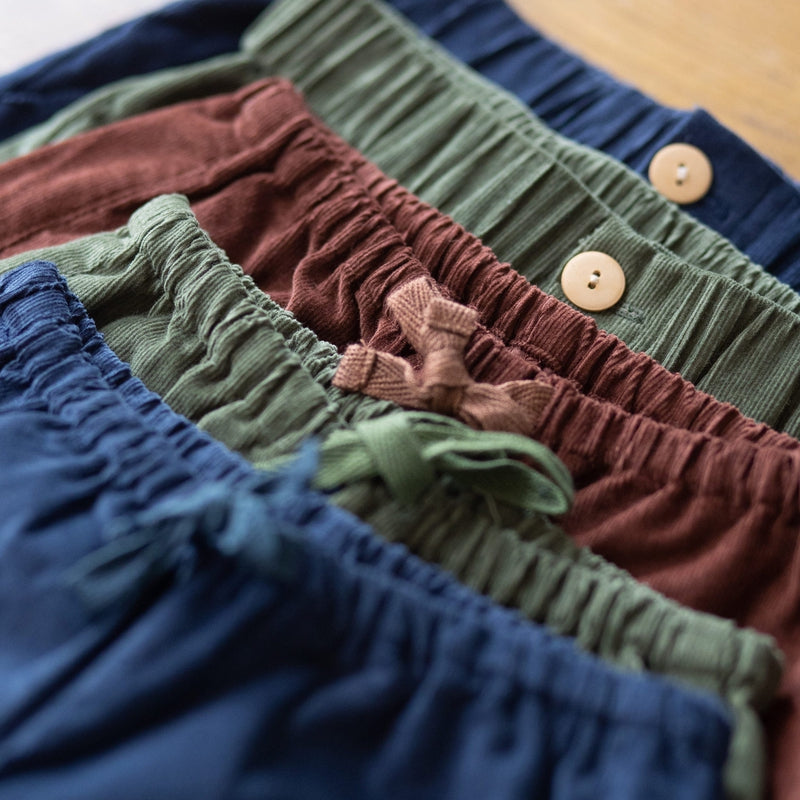 Παιδικό παντελόνι για αγόρι σκούρο πράσινο - Rody